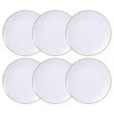 Ver imagem 1 de Kit 6 Pratos de Sobremesa 21cm Porcelana Rústico Marrom Tramontina Decorado Cupê