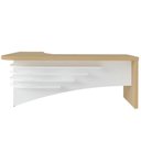 Ver imagem 3 de Mesa para Escritório em L Direito 200x180cm Atria Executiva A02 Carvalho Branco - Lyam Decor