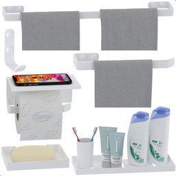 Kit de Acessórios para Banheiro Branco 6 Peças F.max - 2