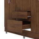 Ver imagem 4 de Guarda Roupa Casal 6 Portas 2 Gavetas Ideal Plus Imbuia