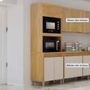 Ver imagem 4 de Paneleiro com 2 Nichos 3 Portas Dakota Bege/Cinamomo/Off White