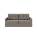 Ver imagem 3 de Sofá Cama 3 Lugares Casal 2,20 Mts Linho Nayla Matrix Cor:Linho Grosso Marrom