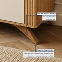Ver imagem 3 de Buffet 3 Portas 2 Prateleira Pampulha Marrom/Cinamomo/Off White