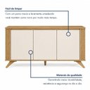 Ver imagem 7 de Buffet 3 Portas 2 Prateleira Pampulha Marrom/Cinamomo/Off White