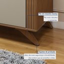 Ver imagem 6 de Buffet 3 Portas 2 Prateleira Pampulha Marrom/Cinamomo/Off White