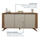 Ver mais imagens de Buffet 3 Portas 2 Prateleira Pampulha Marrom/Cinamomo/Off White