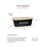 Manteigueira Preto Aço 500ml Tampa Bambu e Espatula Manteiga - 4