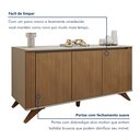 Ver mais imagens de Buffet 3 Portas 2 Prateleira Pampulha Bege/Off White/Cinamomo