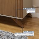 Ver imagem 6 de Buffet 3 Portas 2 Prateleira Pampulha Bege/Off White/Cinamomo