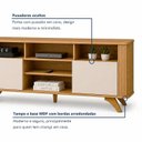 Ver imagem 6 de Rack para TV até 65 Polegadas MDF 180cm Pés em Madeira Mariana Bege
