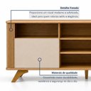 Ver mais imagens de Rack para TV até 65 Polegadas MDF 180cm Pés em Madeira Mariana Bege