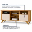 Ver imagem 7 de Rack para TV até 65 Polegadas MDF 180cm Pés em Madeira Mariana Bege