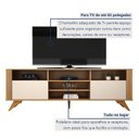 Ver imagem 6 de Rack para TV até 65 Polegadas MDF 180cm Pés em Madeira Maciça Maciça Mariana Bege