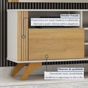 Ver mais imagens de Rack para TV até 65 Polegadas MDF 180cm Pés em Madeira Maciça Maciça Mariana Marrom