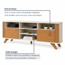 Ver imagem 7 de Rack para TV até 65 Polegadas MDF 180cm Pés em Madeira Mariana Marrom