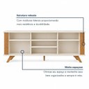 Ver imagem 4 de Rack para TV até 65 Polegadas MDF 180cm Pés em Madeira Mariana Marrom