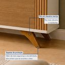 Ver imagem 3 de Rack para TV até 65 Polegadas MDF 180cm Pés em Madeira Mariana Marrom