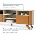 Ver imagem 6 de Rack para TV até 65 Polegadas MDF 180cm Pés em Madeira Mariana Marrom