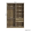 Ver imagem 4 de Guarda Roupa 2 Portas de Correr 158cm N537 Kappesberg - Nogueira/branco