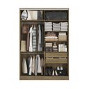 Ver imagem 3 de Guarda Roupa 2 Portas de Correr 158cm N537 Kappesberg - Nogueira/branco