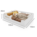 Ver imagem 2 de Cama Montessoriana Infantil Casal Menino MODERNA100% MDF - Branco
