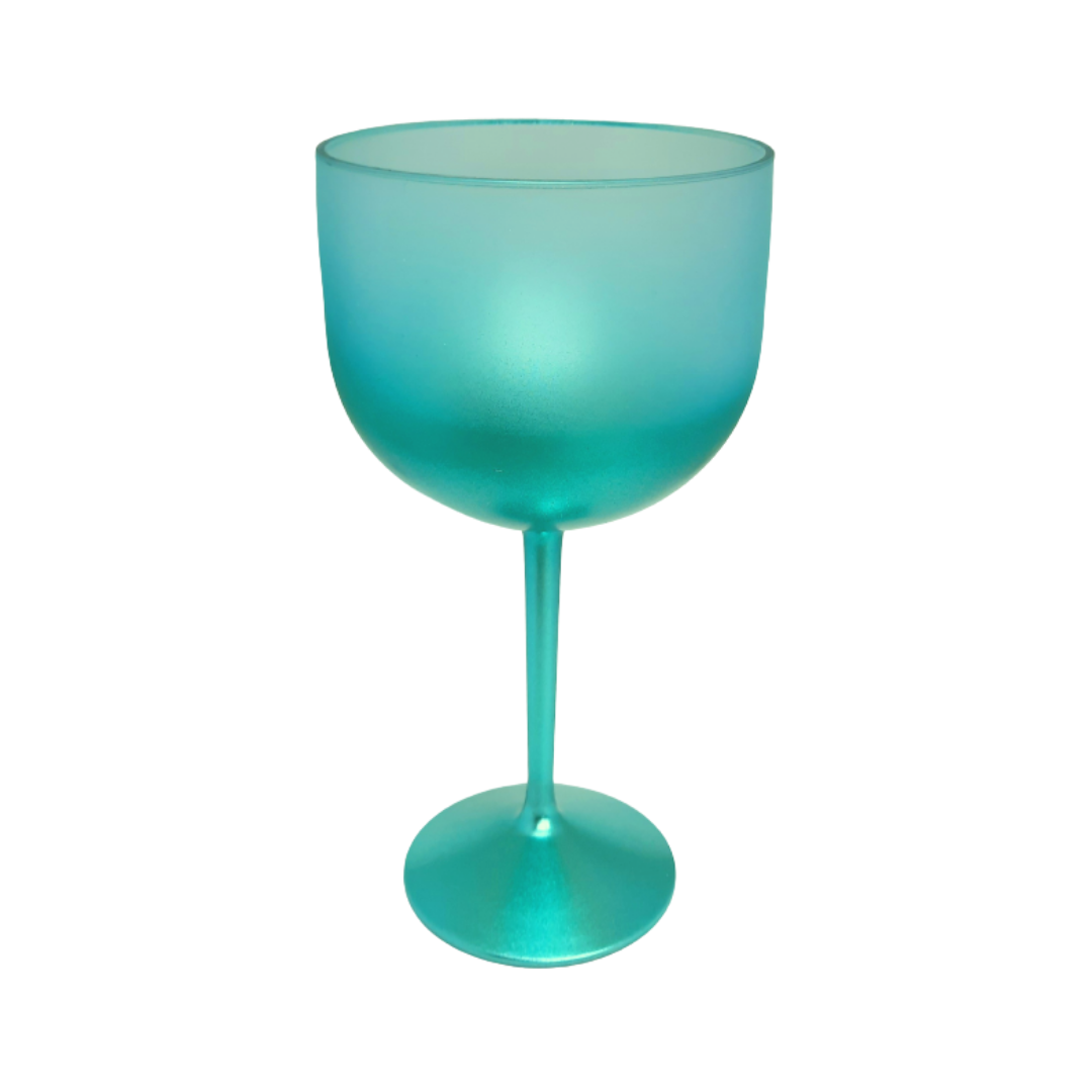 3 Taças de Gin Degrade Brilhante 550 ML: Verde Tiffany - 1