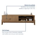 Ver mais imagens de Rack para TV até 55 Polegadas MDF 164,5cm Frisado Ouro Preto Marrom