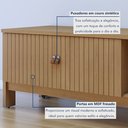 Ver imagem 6 de Rack para TV até 55 Polegadas MDF 164,5cm Frisado Ouro Preto Marrom