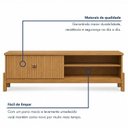 Ver imagem 7 de Rack para TV até 55 Polegadas MDF 164,5cm Frisado Ouro Preto Marrom