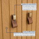 Ver imagem 5 de Rack para TV até 55 Polegadas MDF 164,5cm Frisado Ouro Preto Marrom