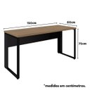 Ver imagem 3 de Mesa de Escritório Industrial 150cm X 60cm Pé Metal Mc Pr F5 Cor:macadâmia com Preto