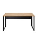 Ver imagem 4 de Mesa de Escritório Industrial 150cm X 60cm Pé Metal Mc Pr F5 Cor:macadâmia com Preto
