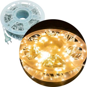 Pisca Varal Cordão Natal 300 Lâmpadas Leds Amarelo 50m 220v