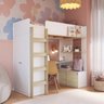 Cama Elevada Multifuncional com Armário e Escrivaninha - 2