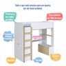 Cama Elevada Multifuncional com Armário e Escrivaninha - 7
