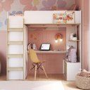 Ver imagem 3 de Cama Elevada Multifuncional com Armário e Escrivaninha