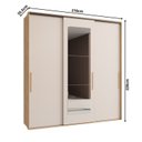 Ver imagem 3 de Guarda Roupa 3 Portas de Correr London Marrom/Carvalho Nature/Off White