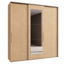 Ver imagem 4 de Guarda Roupa 3 Portas de Correr London Marrom/Carvalho Nature/Off White