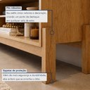 Ver imagem 3 de Rack para TV até 55 Polegadas MDF 164,5cm Frisado Ouro Preto Bege