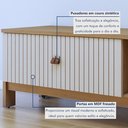 Ver imagem 6 de Rack para TV até 55 Polegadas MDF 164,5cm Frisado Ouro Preto Bege