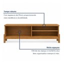 Ver imagem 4 de Rack para TV até 55 Polegadas MDF 164,5cm Frisado Ouro Preto Bege