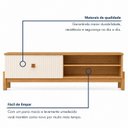 Ver imagem 7 de Rack para TV até 55 Polegadas MDF 164,5cm Frisado Ouro Preto Bege