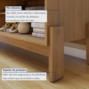 Ver imagem 4 de Rack para TV até 55 Polegadas MDF 164,5cm Frisado Ouro Preto Bege