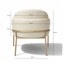 Ver imagem 4 de Cadeira Aurora para Mesa de Jantar e Recepção Courissimo:Bege