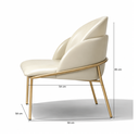 Ver imagem 2 de Cadeira Aurora para Mesa de Jantar e Recepção Courissimo:Bege