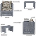Ver imagem 2 de Mesa Centro e 3 Poltronas Madri Corda Náutica Estofado 6 Trama Original