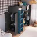 Ver imagem 4 de Cama Elevada Multifuncional com Armário e Escrivaninha