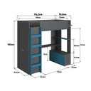 Ver imagem 4 de Cama Elevada Multifuncional com Armário e Escrivaninha