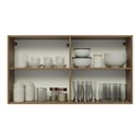 Ver imagem 5 de Armário Aéreo Madesa Lux 120 cm 2 Portas Rustic/Branco Veludo