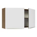Ver imagem 6 de Armário Aéreo Madesa Lux 120 cm 2 Portas Rustic/Branco Veludo